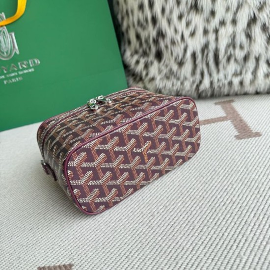 Cloni Borsa per il trucco Goyard Nano Muse Vanity Bordeaux firmate