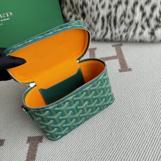 Cloni Borsa per il trucco Goyard Nano Muse Vanity Verde firmate