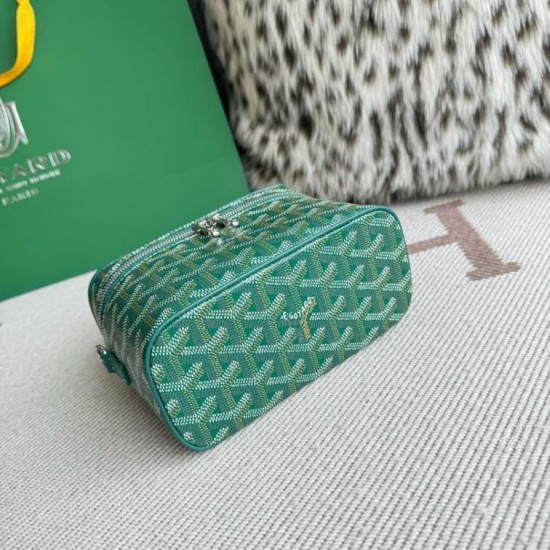 Cloni Borsa per il trucco Goyard Nano Muse Vanity Verde firmate
