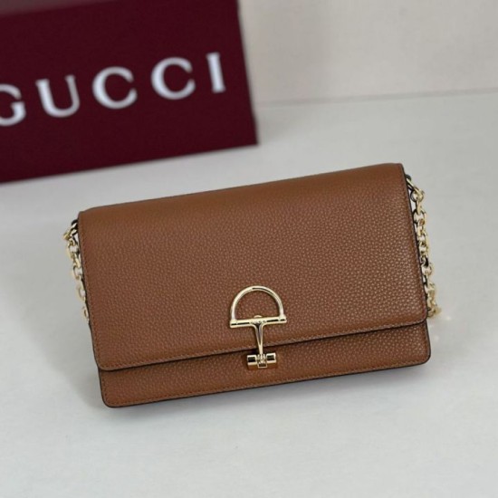 Replica di lusso Alta gamma imitazione Portafoglio Gucci Half Horsebit con catena 855654 Marrone Imitazioni Cloni Alta gamma replica imitazione Portafoglio Gucci Half Horsebit con catena 855654 Marrone firmate