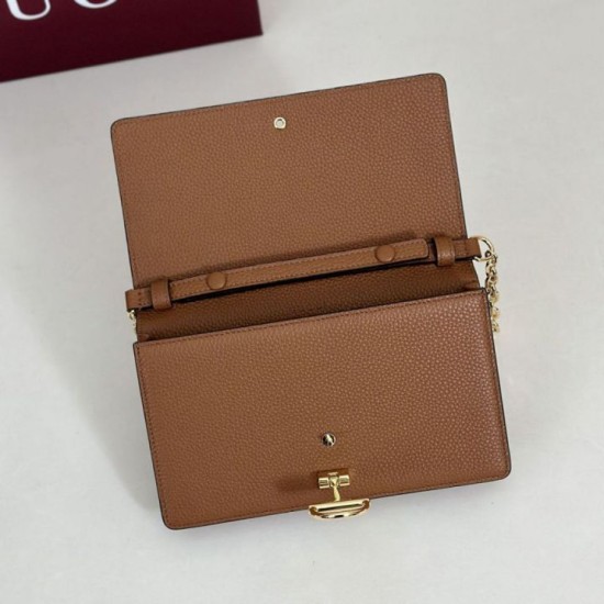 Replica di lusso Alta gamma imitazione Portafoglio Gucci Half Horsebit con catena 855654 Marrone Imitazioni Cloni Alta gamma replica imitazione Portafoglio Gucci Half Horsebit con catena 855654 Marrone firmate