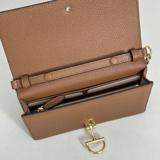 Replica di lusso Alta gamma imitazione Portafoglio Gucci Half Horsebit con catena 855654 Marrone Imitazioni Cloni Alta gamma replica imitazione Portafoglio Gucci Half Horsebit con catena 855654 Marrone firmate