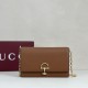 Replica di lusso Alta gamma imitazione Portafoglio Gucci Half Horsebit con catena 855654 Marrone Imitazioni Cloni Alta gamma replica imitazione Portafoglio Gucci Half Horsebit con catena 855654 Marrone firmate