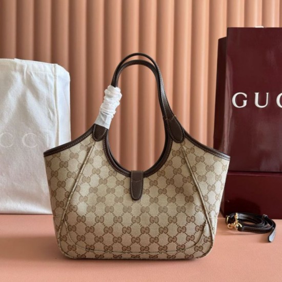Cloni Borsa tote piccola Gucci Mercato 866646 tela GG marrone firmate