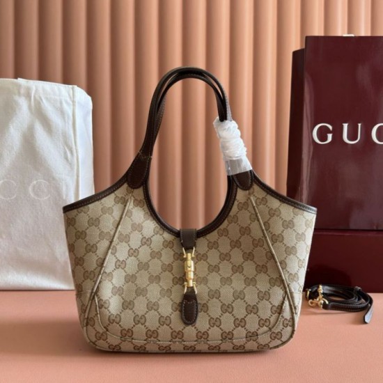 Cloni Borsa tote piccola Gucci Mercato 866646 tela GG marrone firmate