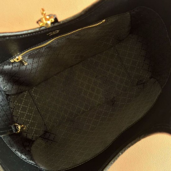 Replica di lusso Borse tote piccola Gucci Mercato 866646 Nera Imitazioni Cloni Borse tote piccola Gucci Mercato 866646 Nera firmate