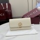 Cloni Pari replica Dettagli perfetti Portafoglio continentale Gucci Half Horsebit 848791 Bianco firmate