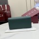 Replica di lusso Borse Portafoglio continentale Gucci Half Horsebit 848791 Verde Imitazioni Replica Borse Portafoglio continentale Gucci Half Horsebit 848791 Verde firmate