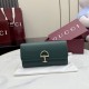 Replica di lusso Borse Portafoglio continentale Gucci Half Horsebit 848791 Verde Imitazioni Replica Borse Portafoglio continentale Gucci Half Horsebit 848791 Verde firmate