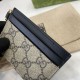 Replica di lusso Porta carte Gucci GG Emblem con cinturino 819121 Nero Imitazioni Cloni Porta carte Gucci GG Emblem con cinturino 819121 Nero firmate