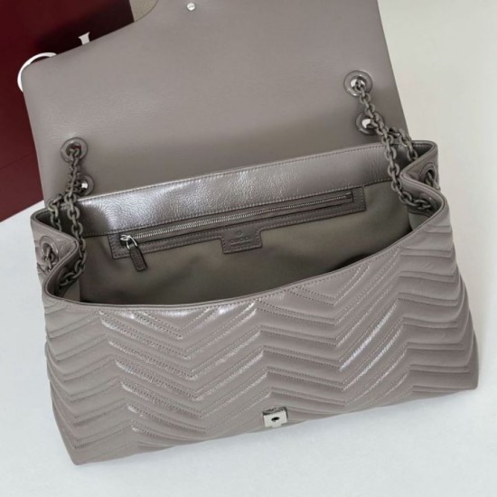 Cloni Borsa a tracolla grande Gucci GG Marmont 850659 Grigio firmate