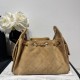 Replica di lusso Borsa a mano Chanel 25 Mini trapuntata AS5631 scamosciata marrone Imitazioni Cloni Borsa a mano Chanel 25 Mini trapuntata AS5631 scamosciata marrone firmate