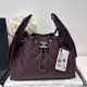 Cloni Borsa Chanel 25S Hobo AS5293 pelle di vitello grana viola firmate
