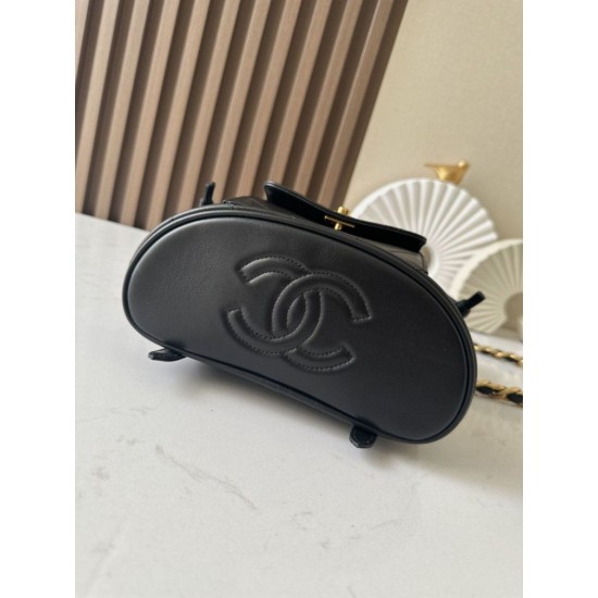 Replica di lusso Zaino vintage Chanel Duma nero Imitazioni Cloni Zaino vintage Chanel Duma nero firmate