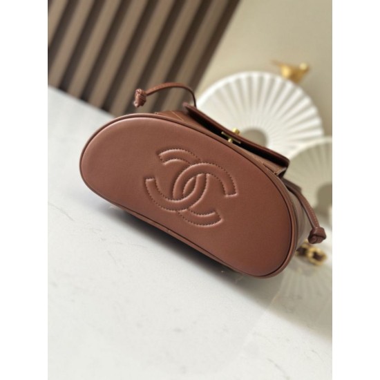 Replica di lusso Zaino vintage Chanel Duma marrone Imitazioni Cloni Zaino vintage Chanel Duma marrone firmate