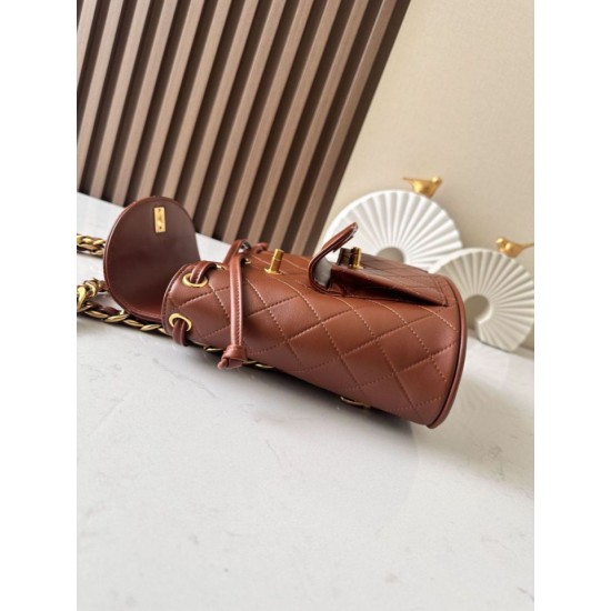 Replica di lusso Zaino vintage Chanel Duma marrone Imitazioni Cloni Zaino vintage Chanel Duma marrone firmate
