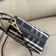 Replica di lusso Borse tote Burberry Mini Reversible Bloomsbury Check nera/Blu Imitazioni Cloni Borse Replica tote Burberry Mini Reversible Bloomsbury Check nera/Blu firmate