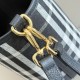 Replica di lusso Borse tote Burberry Mini Reversible Bloomsbury Check nera/Blu Imitazioni Cloni Borse Replica tote Burberry Mini Reversible Bloomsbury Check nera/Blu firmate