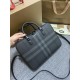 Cloni Borse Replica Alta Qualità da lavoro Burberry Ainsworth Check in betulla scura Blu firmate