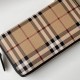 Replica di lusso Portafoglio con cerniera Burberry Vintage Check E-canvas Imitazioni Cloni Portafoglio con cerniera Burberry Vintage Check E-canvas firmate