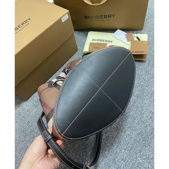 Replica di lusso Borse Firmate a secchiello TB piccola Burberry color caffè Imitazioni Cloni Borse Firmate Replica a secchiello TB piccola Burberry color caffè firmate