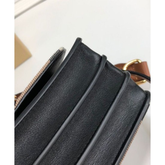 Replica di lusso Borsa a tracolla piccola con fibbia Burberry Caffè Imitazioni Cloni Borsa a tracolla piccola con fibbia Burberry Caffè firmate