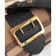 Replica di lusso Borse Firmate a tracolla piccola con fibbia Burberry Nera Imitazioni Cloni Borse Firmate Replica a tracolla piccola con fibbia Burberry Nera firmate