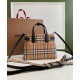 Cloni Borsa tote piccola Burberry Banner Vintage Check nera firmate