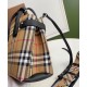Cloni Borsa tote piccola Burberry Banner Vintage Check nera firmate