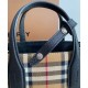 Cloni Borsa tote piccola Burberry Banner Vintage Check nera firmate
