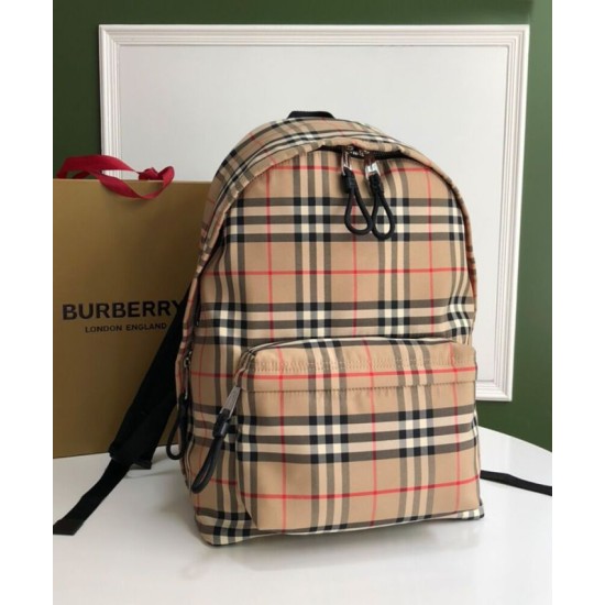 Replica di lusso Zaino Burberry Check Albicocca Imitazioni Cloni Zaino Burberry Check Albicocca firmate