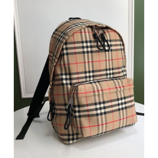 Replica di lusso Zaino Burberry Check Albicocca Imitazioni Cloni Zaino Burberry Check Albicocca firmate