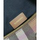 Replica di lusso Borsa bowling media Burberry Check marrone Imitazioni Cloni Borsa bowling media Burberry Check marrone firmate