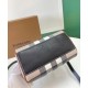 Replica di lusso Mini borsa bowling con motivo a quadri Burberry Imitazioni Cloni Mini borsa bowling con motivo a quadri Burberry firmate