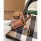 Replica di lusso Mini borsa bowling con motivo a quadri Burberry Imitazioni Cloni Mini borsa bowling con motivo a quadri Burberry firmate