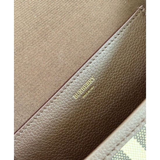 Replica di lusso Borsa a tracolla Burberry Highlands caffè scuro Imitazioni Cloni Borsa a tracolla Burberry Highlands caffè scuro firmate