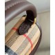 Replica di lusso Borsa Burberry Mini Highlands caffè scuro Imitazioni Cloni Borsa Burberry Mini Highlands caffè scuro firmate