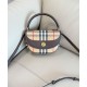 Replica di lusso Borsa Burberry Mini Highlands caffè scuro Imitazioni Cloni Borsa Burberry Mini Highlands caffè scuro firmate