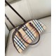 Replica di lusso Borsa a mano Burberry Canvas Highlands Bowling, colore caffè scuro Imitazioni Cloni Borsa a mano Burberry Canvas Highlands Bowling, colore caffè scuro firmate