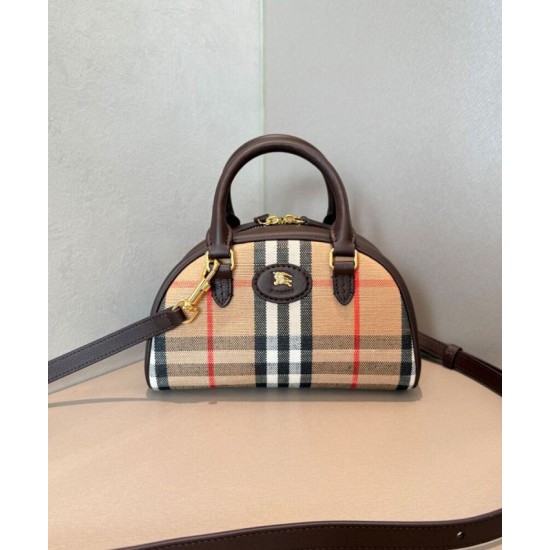 Replica di lusso Borse Imitazioni tote mini Burberry Highlands Burberry Check caffè scuro Imitazioni Cloni Borse Imitazioni tote mini Burberry Highlands Burberry Check caffè scuro firmate