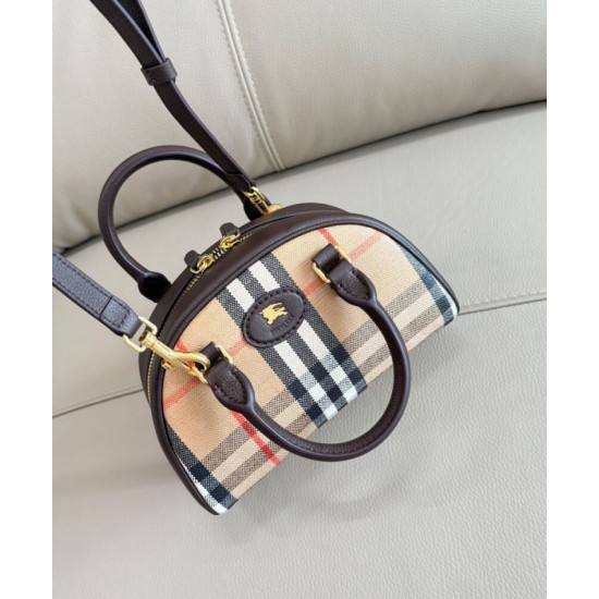 Replica di lusso Borse Imitazioni tote mini Burberry Highlands Burberry Check caffè scuro Imitazioni Cloni Borse Imitazioni tote mini Burberry Highlands Burberry Check caffè scuro firmate