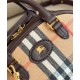 Replica di lusso Borse Imitazioni tote mini Burberry Highlands Burberry Check caffè scuro Imitazioni Cloni Borse Imitazioni tote mini Burberry Highlands Burberry Check caffè scuro firmate