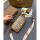 Cloni Borsa Burberry con manico superiore Caffè firmate