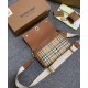 Cloni Borsa Burberry con manico superiore Caffè firmate