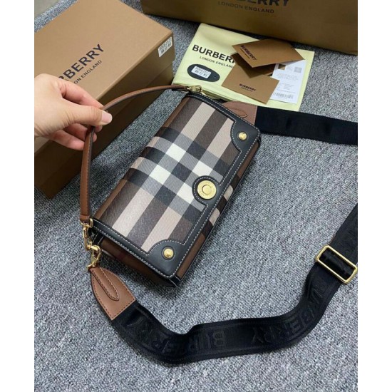 Replica di lusso Bora Pari Burberry con manico superiore nera Imitazioni Cloni Bora Pari replica Burberry con manico superiore nera firmate