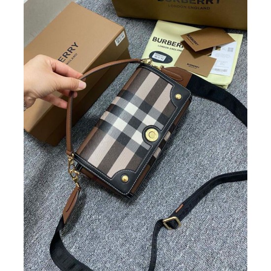 Replica di lusso Bora Pari Burberry con manico superiore nera Imitazioni Cloni Bora Pari replica Burberry con manico superiore nera firmate