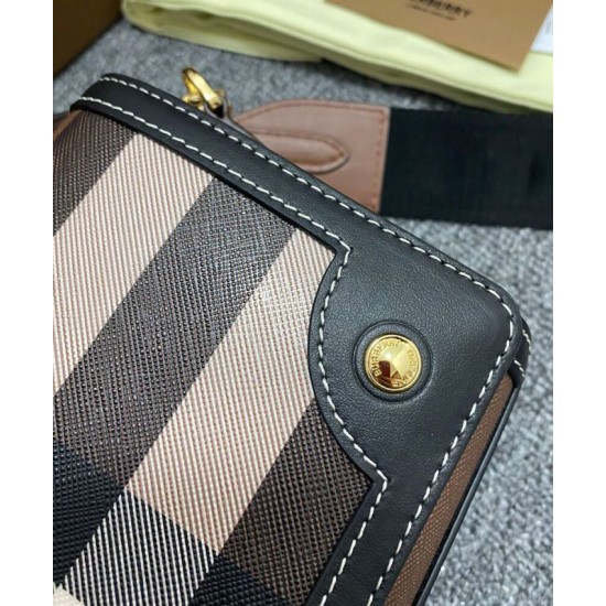 Replica di lusso Bora Pari Burberry con manico superiore nera Imitazioni Cloni Bora Pari replica Burberry con manico superiore nera firmate