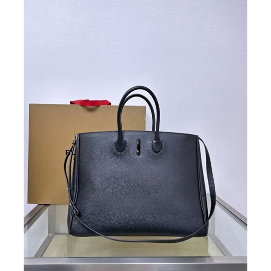 Replica di lusso Borsa tote Burberry Rocking Horse media nera Imitazioni Cloni Borsa tote Burberry Rocking Horse media nera firmate