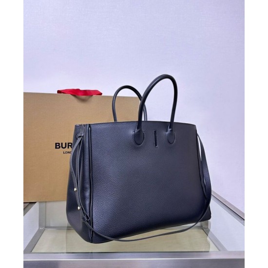 Replica di lusso Borsa tote Burberry Rocking Horse media nera Imitazioni Cloni Borsa tote Burberry Rocking Horse media nera firmate