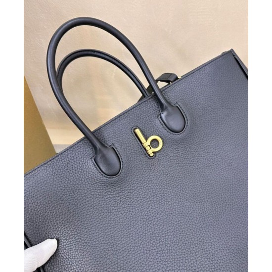 Replica di lusso Borsa tote Burberry Rocking Horse media nera Imitazioni Cloni Borsa tote Burberry Rocking Horse media nera firmate